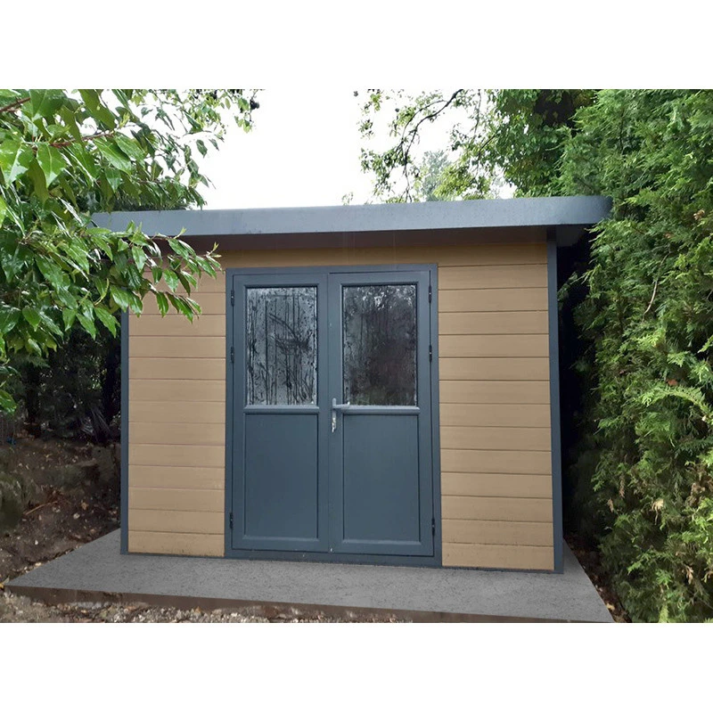 Abri De Jardin En Bois Composite 28mm Aspect Bois Vieilli 9m² PREMIUM Toit Plat - Woodlife Garden 4 Abri De Jardin En Bois Composite 28mm Aspect Bois Vieilli 9m² PREMIUM Toit Plat - Woodlife Garden – Image 2