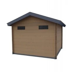 Abri De Jardin En Bois Composite 28mm Bois Vieilli 14,44m² Double Porte Alu Et Double Vitrage - WoodLife Garden -Jardin Soldes abri de jardin en bois composite 28mm bois vieilli 1444m double porte alu et double vitrage woodlife 3