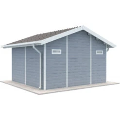 Abri De Jardin En Bois Composite 28mm Gris Clair 14,75m² PREMIUM - Woodlife Garden -Jardin Soldes abri de jardin en bois composite 28mm gris clair 15m premium woodlife garden 3