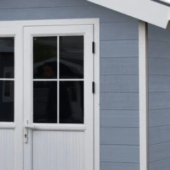 Abri De Jardin En Bois Composite 28mm Gris Clair 4,77m² PREMIUM - Woodlife Garden -Jardin Soldes abri de jardin en bois composite 28mm gris clair 477m premium woodlife garden 5