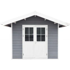 Abri De Jardin En Bois Composite 28mm Gris Clair 7,78m² PREMIUM - Woodlife Garden -Jardin Soldes abri de jardin en bois composite 28mm gris clair 778m premium woodlife garden 2