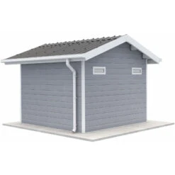 Abri De Jardin En Bois Composite 28mm Gris Clair 7,78m² PREMIUM - Woodlife Garden -Jardin Soldes abri de jardin en bois composite 28mm gris clair 778m premium woodlife garden 4