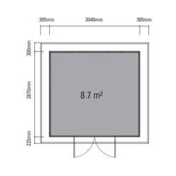 Abri De Jardin En Bois Composite 28mm Gris Clair 9m² PREMIUM Toit Plat - Woodlife Garden -Jardin Soldes abri de jardin en bois composite 28mm gris clair 9m premium toit plat woodlife garden 5