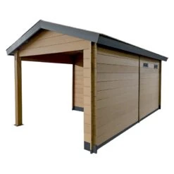 Abri De Jardin En Bois Composite Bois Vieilli 9m² + 9m² Terrasse - Woodlife Garden -Jardin Soldes abri de jardin en bois composite bois vieilli 9m 9m terrasse woodlife 4