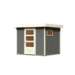 Abri De Jardin En Bois Gris Terre 5,25m² Freiburg 3 - Karibu -Jardin Soldes abri de jardin en bois gris terre 525m freiburg 3 karibu 3