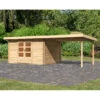 Abri De Jardin En Bois Massif 10,60m² Bastrup 7 Avec Appentis 300cm – Karibu 1 Abri De Jardin En Bois Massif 10,60m² Bastrup 7 Avec Appentis 300cm – Karibu -Jardin Soldes abri de jardin en bois massif 1060m bastrup 7 avec appentis 300cm woodfeeling
