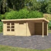 Abri De Jardin En Bois Massif 11,49m² Bastrup 8 Avec Appentis 200cm Et Paroi Arrière – Karibu 2 Abri De Jardin En Bois Massif 11,49m² Bastrup 8 Avec Appentis 200cm Et Paroi Arrière – Karibu -Jardin Soldes abri de jardin en bois massif 1149m bastrup 8 avec appentis 200cm et paroi arriere woodfeeling