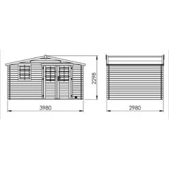 Abri De Jardin En Bois Massif 11,9m² ONEGA – Madriers 28mm – Forest Style -Jardin Soldes abri de jardin en bois massif 119m onega madriers 28mm forest style 2