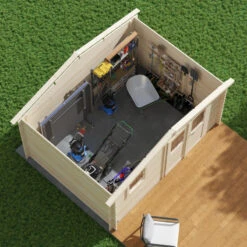 Abri De Jardin En Bois Massif 11,9m² ONEGA – Madriers 28mm – Forest Style -Jardin Soldes abri de jardin en bois massif 119m onega madriers 28mm forest style 4