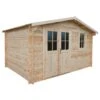 Abri De Jardin En Bois Massif 12m² PLUS - Madriers 28mm Gardy Shelter -Jardin Soldes abri de jardin en bois massif 12m plus madriers 28mm gardy shelter