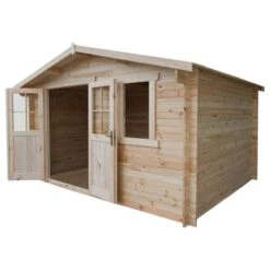 Abri De Jardin En Bois Massif 12m² PLUS - Madriers 28mm Gardy Shelter -Jardin Soldes abri de jardin en bois massif 12m plus madriers 28mm gardy shelter 3