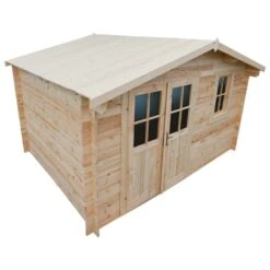 Abri De Jardin En Bois Massif 12m² PLUS - Madriers 28mm Gardy Shelter -Jardin Soldes abri de jardin en bois massif 12m plus madriers 28mm gardy shelter 4