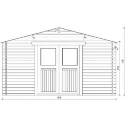 Abri De Jardin En Bois Massif 13m² PRIMO - Madriers 28mm Gardy Shelter -Jardin Soldes abri de jardin en bois massif 13m primo madriers 28mm gardy shelter 3