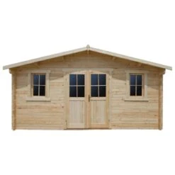 Abri De Jardin En Bois Massif 16m² PLUS - Madriers 28mm Gardy Shelter -Jardin Soldes abri de jardin en bois massif 16m plus madriers 28mm gardy shelter 4