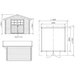 Abri De Jardin En Bois Massif 28mm Hilla 9m² + Plancher - Luoman -Jardin Soldes abri de jardin en bois massif 28mm hilla 9m plancher luoman 3