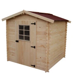 Abri De Jardin En Bois Massif 4,08m² – Madriers 20mm - Habrita -Jardin Soldes abri de jardin en bois massif 38m madriers 20mm 2