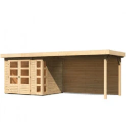 Abri De Jardin En Bois Massif 5,25m² Kerko 3 Avec Appentis 280cm Et Paroi Arrière – Karibu 10 Abri De Jardin En Bois Massif 5,25m² Kerko 3 Avec Appentis 280cm Et Paroi Arrière – Karibu -Jardin Soldes abri de jardin en bois massif 525m kerko 3 avec appentis 280cm et paroi arriere woodfeeling 2