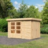 Abri De Jardin En Bois Massif 6,25m² Retola 2 Avec Armoire Intégrée – Karibu
