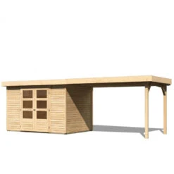Abri De Jardin En Bois Massif 6,55m² Askola 4 Avec Appentis 280cm – Karibu 10 Abri De Jardin En Bois Massif 6,55m² Askola 4 Avec Appentis 280cm – Karibu -Jardin Soldes abri de jardin en bois massif 655m askola 4 avec appentis 280cm woodfeeling 2