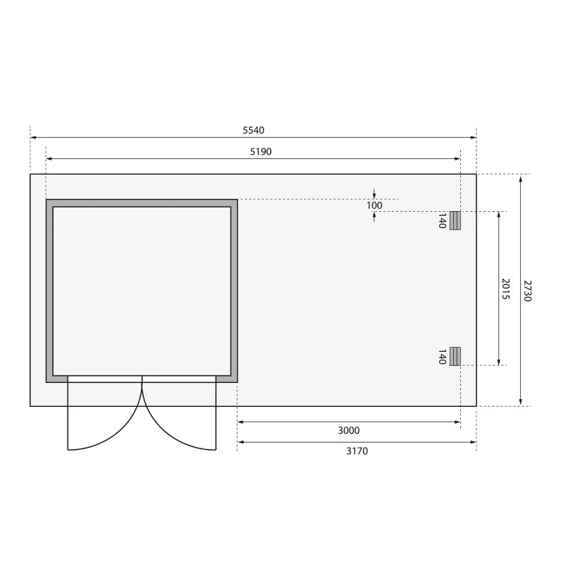 Abri De Jardin En Bois Massif Anthracite 5,62m² Bastrup 2 Avec Appentis 300cm Et Paroi Arrière – Karibu 5 Abri De Jardin En Bois Massif Anthracite 5,62m² Bastrup 2 Avec Appentis 300cm Et Paroi Arrière – Karibu – Image 3