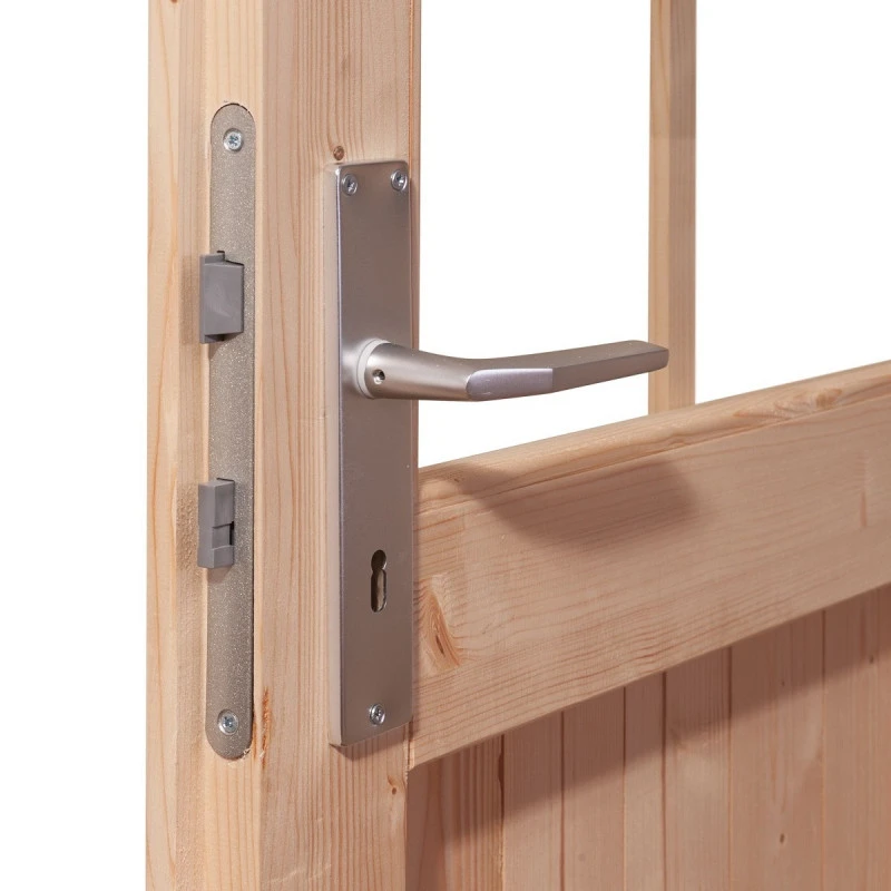 Abri De Jardin En Bois Massif Anthracite 5,62m² Bastrup 2 Avec Appentis 300cm Et Paroi Arrière – Karibu 8 Abri De Jardin En Bois Massif Anthracite 5,62m² Bastrup 2 Avec Appentis 300cm Et Paroi Arrière – Karibu – Image 6