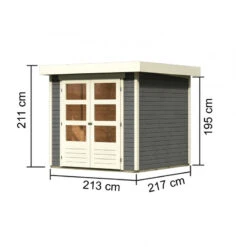 Abri De Jardin En Bois Massif Gris Terre 4,62m² Askola 2 – Karibu 10 Abri De Jardin En Bois Massif Gris Terre 4,62m² Askola 2 – Karibu -Jardin Soldes abri de jardin en bois massif gris terre 462m askola 2 woodfeeling 2