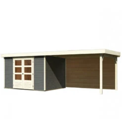 Abri De Jardin En Bois Massif Gris Terre 7,43m² Askola 5 Avec Appentis 280cm Et Paroi Arrière – Karibu 10 Abri De Jardin En Bois Massif Gris Terre 7,43m² Askola 5 Avec Appentis 280cm Et Paroi Arrière – Karibu -Jardin Soldes abri de jardin en bois massif gris terre 743m askola 5 avec appentis 280cm et paroi arriere woodfeeling 2