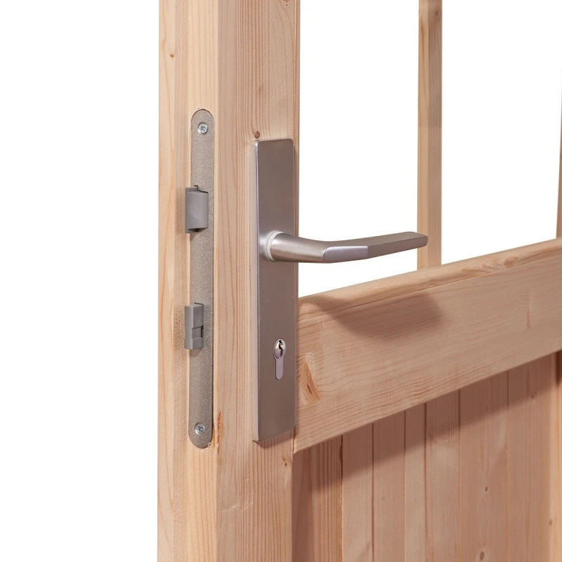 Abri De Jardin En Bois Massif Gris Terre 8,88m² Kastorf 7 Avec Appentis 320cm Et Paroi Arrière – Karibu 7 Abri De Jardin En Bois Massif Gris Terre 8,88m² Kastorf 7 Avec Appentis 320cm Et Paroi Arrière – Karibu – Image 5