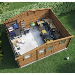 Abri De Jardin En Bois Traité Autoclave 17,6m² - Madriers 28mm - Nicia - Forest Style -Jardin Soldes abri de jardin en bois traite autoclave 176m madriers 28mm nicia 2