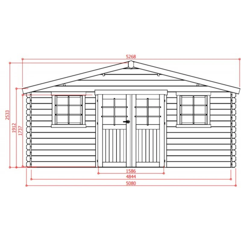 Abri De Jardin En Bois Traité Autoclave 28mm Montreux Avec Double Porte 25,81m² - SOLID 4 Abri De Jardin En Bois Traité Autoclave 28mm Montreux Avec Double Porte 25,81m² - SOLID – Image 2