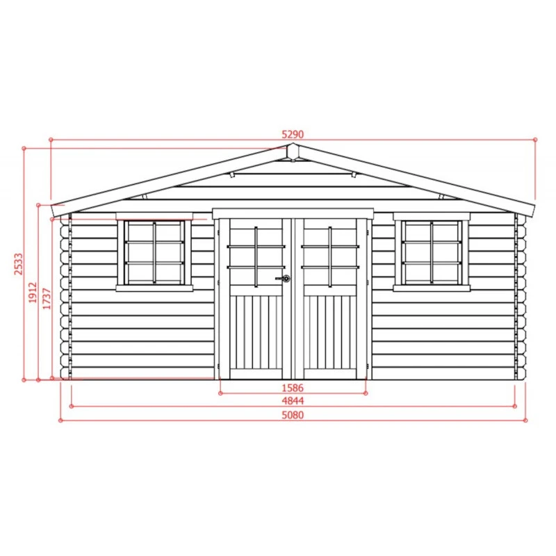 Abri De Jardin En Bois Traité Autoclave 28mm ZÜRICH Avec Double Porte 19,71m² - SOLID 4 Abri De Jardin En Bois Traité Autoclave 28mm ZÜRICH Avec Double Porte 19,71m² - SOLID – Image 2