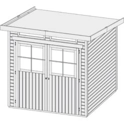 Abri De Jardin En Bois Vitrifié Gris 19mm 4.62m² Glücksburg 3 - Karibu -Jardin Soldes abri de jardin en bois vitrifie gris 19mm 462m glucksburg 3 karibu 3