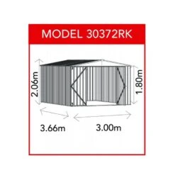 Abri De Jardin En Métal 10,9m² Silver Grey Fraser - ABSCO -Jardin Soldes abri de jardin en metal 11m silver grey absco 2