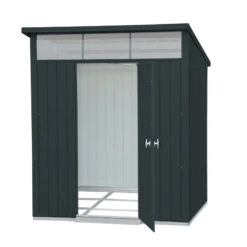 Abri De Jardin En Métal Anthracite 3,92m² + Kit D'ancrage + Kit De Fondation DURAMAX -Jardin Soldes abri de jardin en metal anthracite 392m duramax kit d ancrage kit de fondation 2