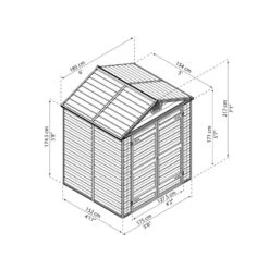 Abri De Jardin En Polycarbonate 2,65m² Skylight Amber - Palram - Canopia -Jardin Soldes abri de jardin en polycarbonate 265m skylight amber palram 2