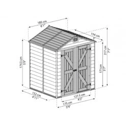 Abri De Jardin En Polycarbonate 2,65m² Skylight Deco - Palram - Canopia -Jardin Soldes abri de jardin en polycarbonate 265m skylight deco palram 2
