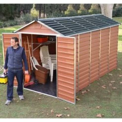Abri De Jardin En Polycarbonate 6,59m² Skylight Amber - Palram - Canopia -Jardin Soldes abri de jardin en polycarbonate 659m skylight amber palram 2