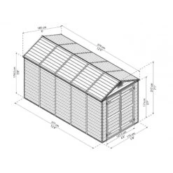 Abri De Jardin En Polycarbonate 6,59m² Skylight Amber - Palram - Canopia -Jardin Soldes abri de jardin en polycarbonate 659m skylight amber palram 4