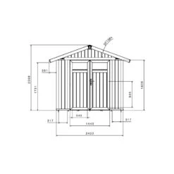 Abri De Jardin En PVC 4,9m² UTILITY Blanc Et Gris Vert Grosfillex + Kit Ancrage Offert -Jardin Soldes abri de jardin en pvc 49m utility blanc et gris vert grosfillex 2