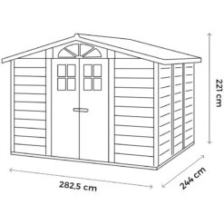 Abri De Jardin En PVC 6,85m² Avec Plancher Evo Tuscany 280 – Garofalo 9 Abri De Jardin En PVC 6,85m² Avec Plancher Evo Tuscany 280 – Garofalo -Jardin Soldes abri de jardin en pvc 685m avec plancher evo tuscany 280 garofalo 1