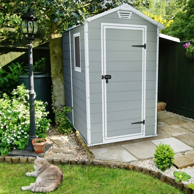 Abri De Jardin En Résine 2,5m² Premium 46 S Gris Clair + Plancher - Keter 6 Abri De Jardin En Résine 2,5m² Premium 46 S Gris Clair + Plancher - Keter – Image 4