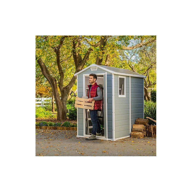 Abri De Jardin En Résine 2,5m² Premium 46 S Gris Clair + Plancher - Keter 3 Abri De Jardin En Résine 2,5m² Premium 46 S Gris Clair + Plancher - Keter