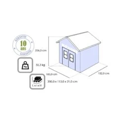 Abri De Jardin En Résine 2,8m² Gris Clair Premium 65 DPF + Plancher Keter 10 Abri De Jardin En Résine 2,8m² Gris Clair Premium 65 DPF + Plancher Keter -Jardin Soldes abri de jardin en resine 28m gris clair premium 65 dpf plancher keter 2