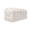 Abri De Jardin En Résine Beige 11m² + Kit De Fondation - JOBU