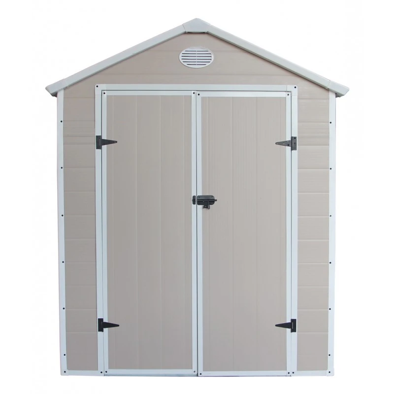 Abri De Jardin En Résine Beige 5,32m² + Kit De Fondation - JOBU 5 Abri De Jardin En Résine Beige 5,32m² + Kit De Fondation - JOBU – Image 3