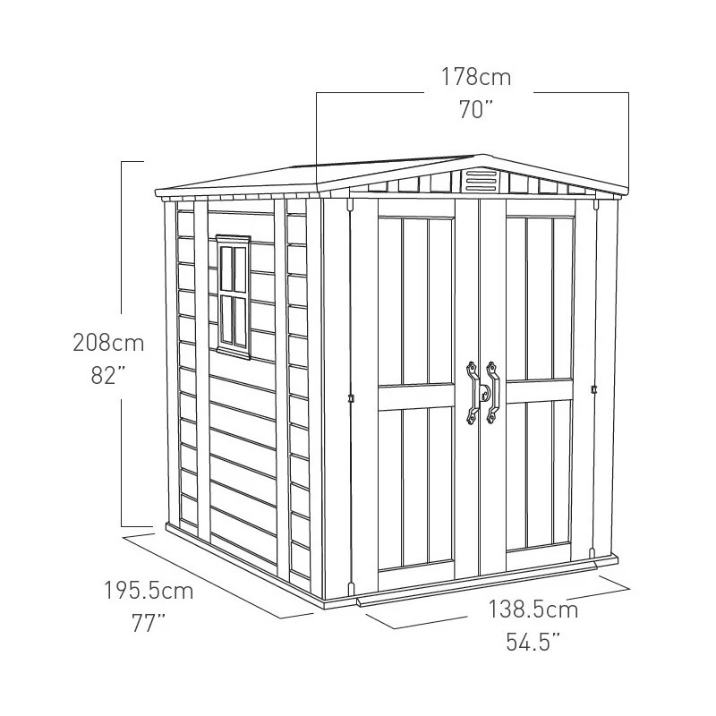 Abri De Jardin En Résine Sydney 3,48m² + Plancher Keter 6 Abri De Jardin En Résine Sydney 3,48m² + Plancher Keter – Image 4