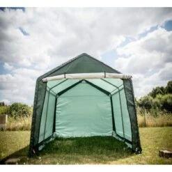 Abri De Jardin En Toile Renforcée Verte Toit 2 Pentes 13,30m² HABRITA -Jardin Soldes abri de jardin en toile renforcee verte toit 2 pentes 1330m habrita 2