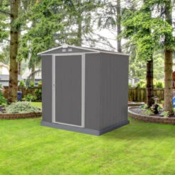 Abri De Jardin EZEE 2,3m² Toit Double Pente En Acier Galvanisé Anthracite Spacemaker 9 Abri De Jardin EZEE 2,3m² Toit Double Pente En Acier Galvanisé Anthracite Spacemaker -Jardin Soldes abri de jardin ezee 23 m toit double pente en acier galvanise anthracite spacemaker 2