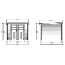 Abri De Jardin Hof 6,15m² En Bois Massif 19mm à Toit Monopente - SOLID -Jardin Soldes abri de jardin hof 615m en bois massif 19mm a toit monopente solid 1