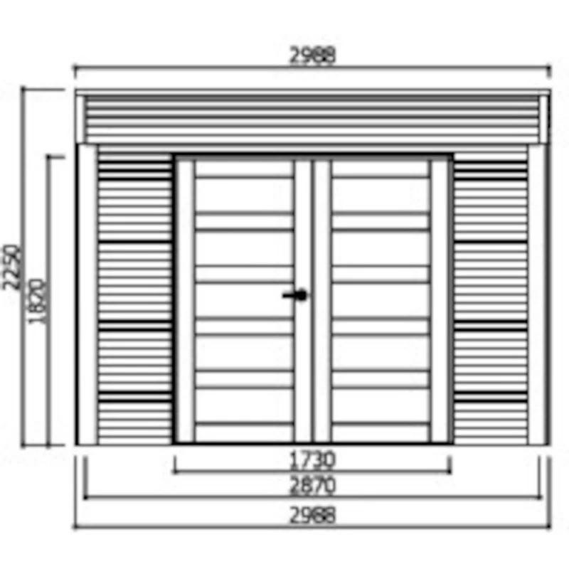 Abri De Jardin Matera 17,04m² En Bois Traité Autoclave 19mm Avec Terrasse Couverte - SOLID 5 Abri De Jardin Matera 17,04m² En Bois Traité Autoclave 19mm Avec Terrasse Couverte - SOLID – Image 3